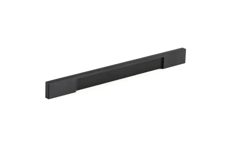 Richelieu Guard Viareggio Gatherion 8 13/16-inch (224 mm) Matte Finish Black Modern Cabinet Finger Pull, BP13101224990