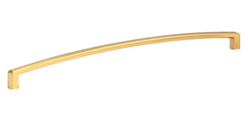 Richelieu Heat-Resistant 13 7/8-inch (352 mm) Aurum Brushed Gold Modern Arched Cabinet Pull, BP8189352158