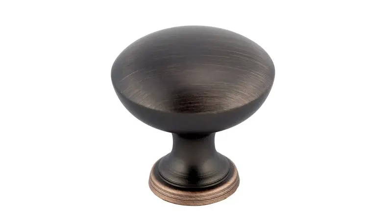 Richelieu Heavy Monceau Gatherion 1 3/16-inch (30 mm) Brushed Oil-Rubbed Bronze, Traditional Cabinet Mushroom Knob, BP2391...