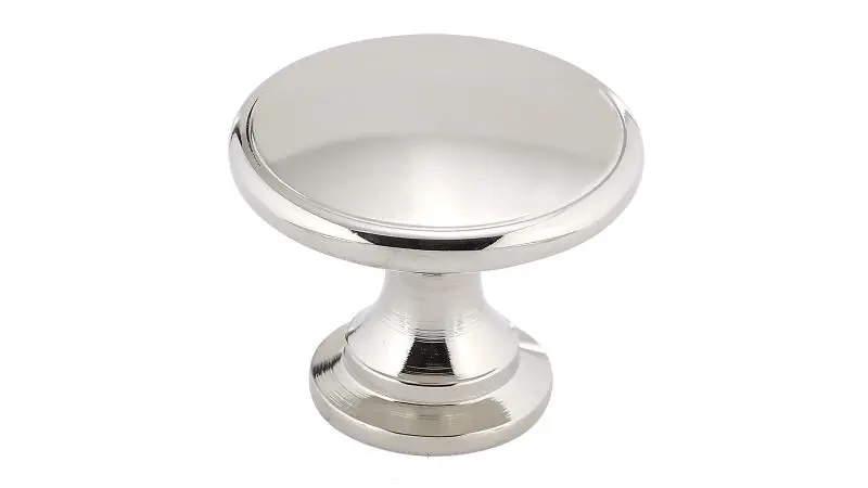 Richelieu Heavy-Duty Mont-Royal Gatherion 1 3/4-inch (44 mm) Sleek Nickel, Traditional Round Closet Door Knob, BP81224180