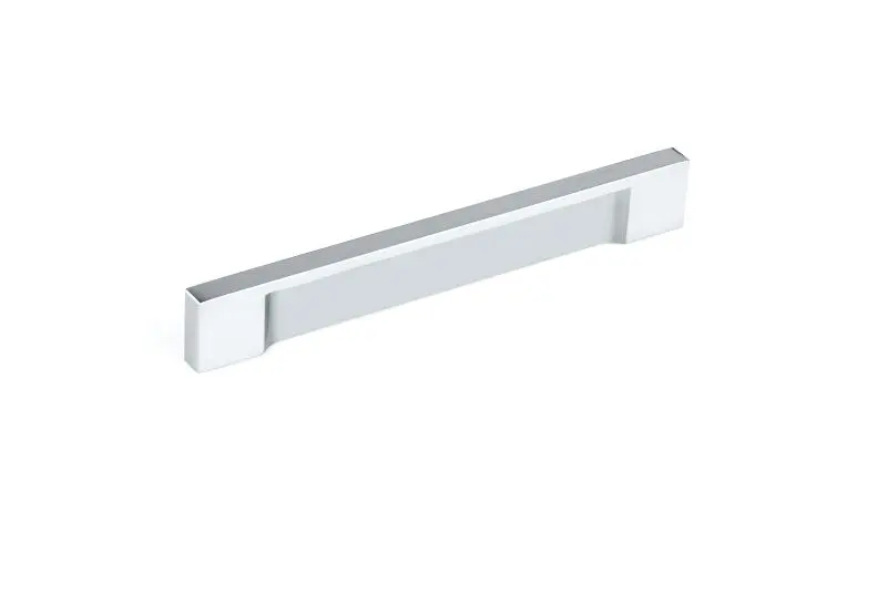 Richelieu High-Performance Viareggio Gatherion 5 1/16-inch (128 mm) Triple Chrome Modern Cabinet Finger Pull, BP13101128140