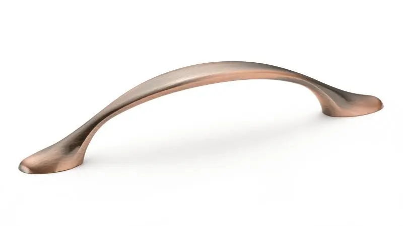 Richelieu High-Quality Laurelton Gatherion 3 3/4-inch (96 mm) Antique Copper, Traditional Arched Cabinet Pull, BP7814193