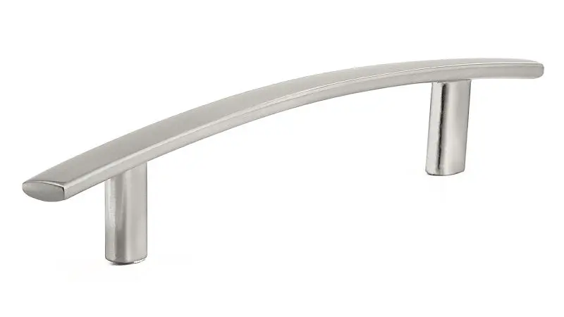 Richelieu Lytton Gatherion 5 1/16-inch (128 mm) Brushed Nickel Modern Arched Rectangular Cabinet Pull, BP6501195