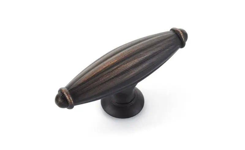 Richelieu Madeleine Gatherion 2 9/16-inch (65 mm) x 13/16-inch (20 mm) Grooved Satin Finish Oil-Rubbed Bronze, Traditional...