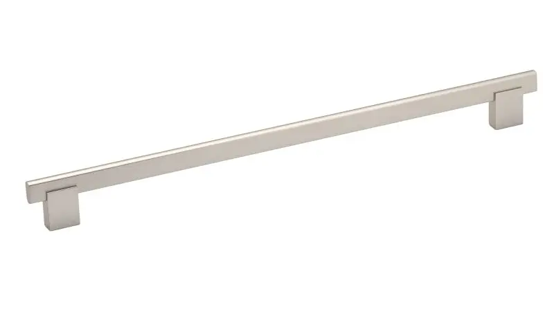 Richelieu Madison Gatherion 12 5/8-inch (320 mm) Textured Finish Nickel Modern Rectangular Cabinet Bar Pull, BP905320195