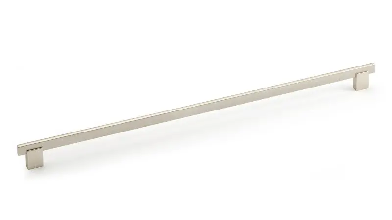 Richelieu Madison Gatherion 18 7/8-inch (480 mm) Brushed Electroless Nickel Modern Rectangular Cabinet Bar Pull, BP905480195