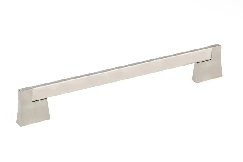 Richelieu Manhattan Gatherion 10 1/8-inch (256 mm) Brushed Nickel Modern Rectangular Cabinet Pull, BP8727256195