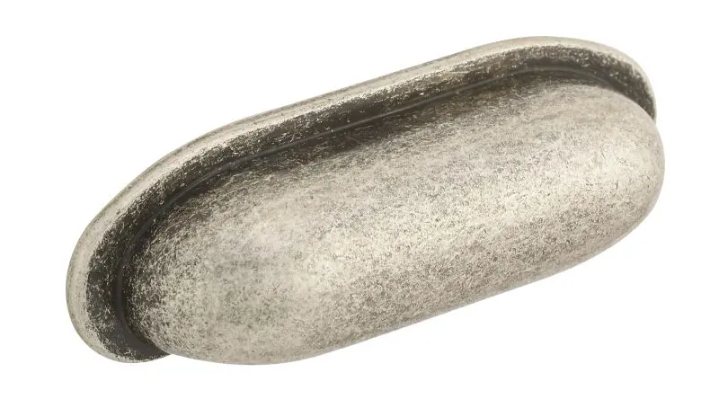 Richelieu Marlborough Gatherion 2 1/2-inch (64 mm) Center-to-Center Old Chrome Silver, Traditional Cabinet Cup Pull, BP582...