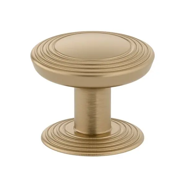 Richelieu Marsala Gatherion 1 9/16-inch (40 mm) Grooved Champagne Bronze Transitional Round Cabinet Knob, BP707040CHBRZ