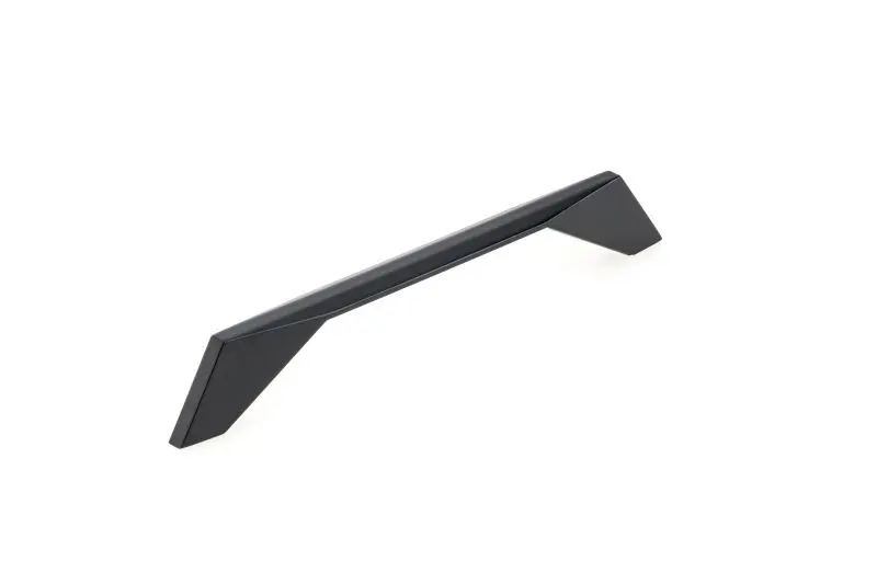 Richelieu Masset Gatherion 6 5/16-inch (160 mm) Matte Black Modern Rectangular Cabinet Pull, BP9256160900