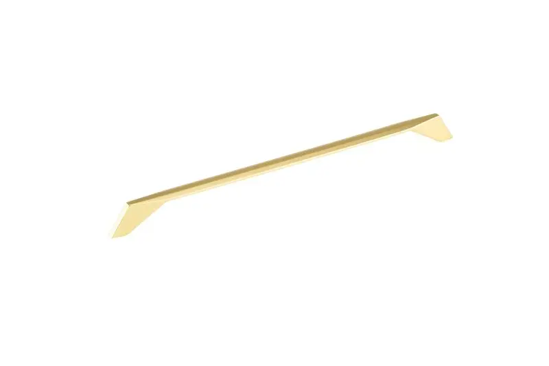Richelieu Masset Gatherion 12 5/8-inch (320 mm) Brushed Gold Modern Rectangular Cabinet Pull, BP9256320165