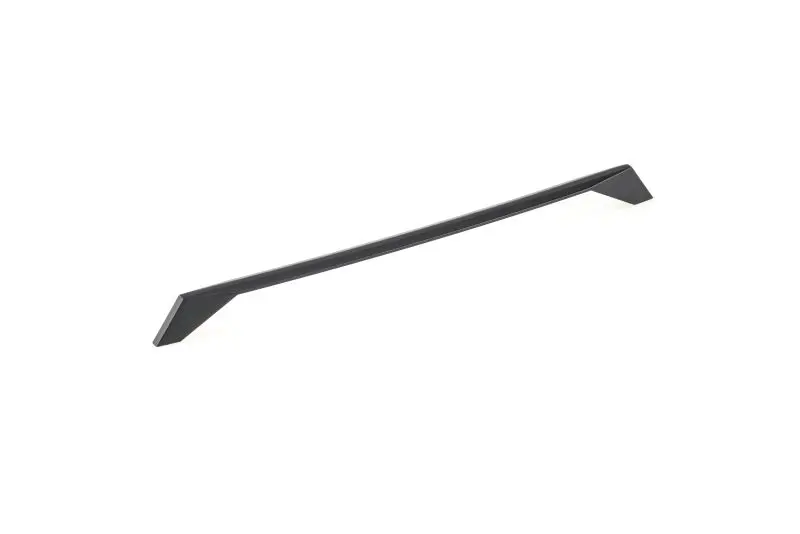 Richelieu Masset Gatherion 12 5/8-inch (320 mm) Matte Black Modern Rectangular Cabinet Pull, BP9256320900
