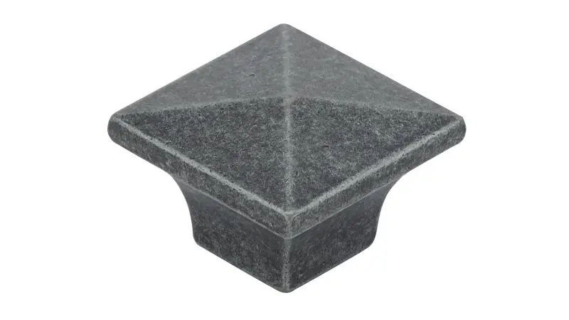 Richelieu McKenzie Gatherion 1 1/4-inch (32 mm) Natural Malleable Iron, Traditional Square Cabinet Knob, BP53082903
