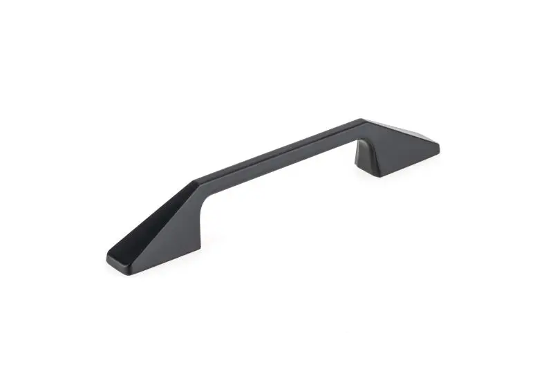 Richelieu Medina Gatherion 5 1/16-inch (128 mm) Matte Matte Black Modern Rectangular Cabinet Pull, BP7238128900