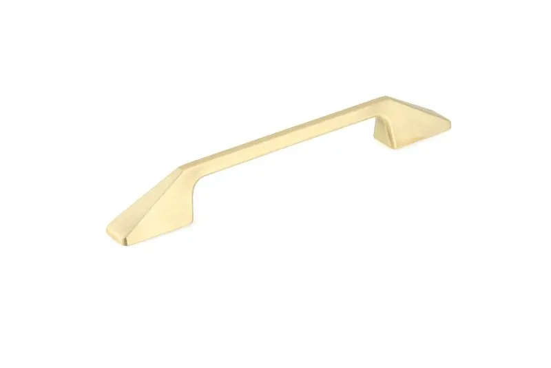 Richelieu Medina Gatherion 6 5/16-inch (160 mm) Satin Brass Modern Rectangular Cabinet Pull, BP7238160160