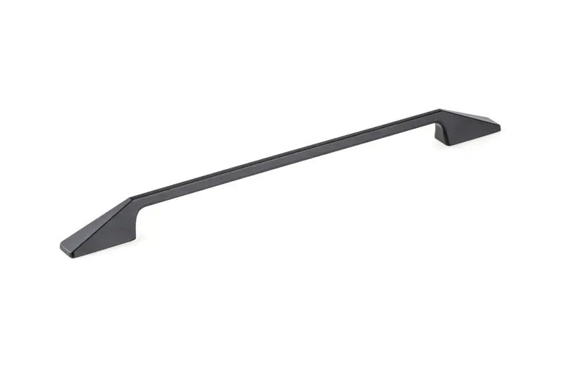 Richelieu Medina Gatherion 12 5/8-inch (320 mm) Matte Carbon Black Modern Rectangular Cabinet Pull, BP7238320900