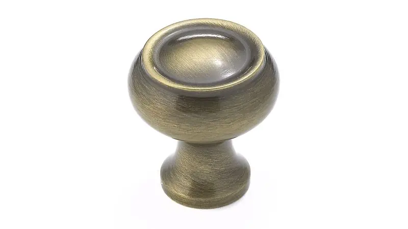 Richelieu Mercier Gatherion 1 3/16-inch (30 mm) Antique English, Traditional Round Cabinet Knob, BP5120530AE