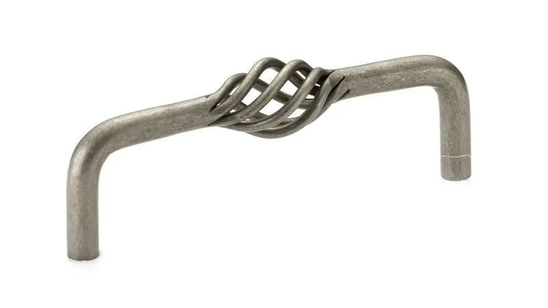 Richelieu Modern Champs-Élysées Gatherion 4-inch (102 mm) Natrual Iron, Traditional Cabinet Birdcage Pull, BP106100908