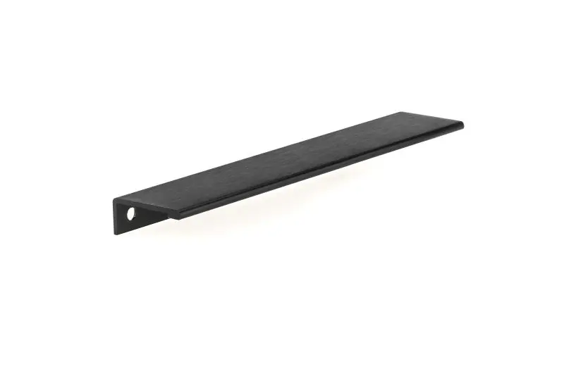Richelieu Modern Lincoln Gatherion 7 9/16-inch (192 mm) Brushed Black Modern Cabinet Edge Pull, BP9898192990