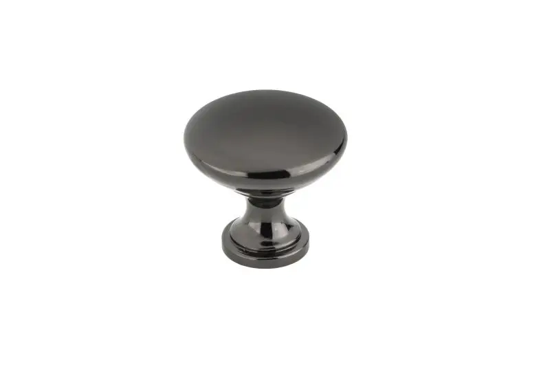 Richelieu Monceau Gatherion 1 3/16-inch (30 mm) Black Satin Nickel, Traditional Cabinet Mushroom Knob, BP239123091