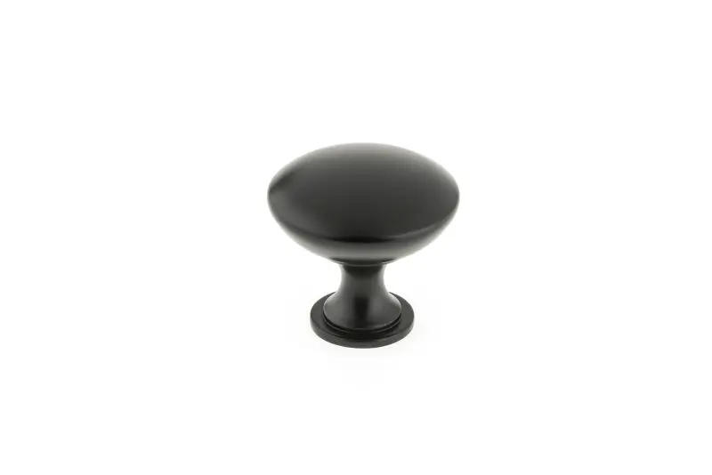 Richelieu Monceau Gatherion 1 3/16-inch (30 mm) Matte Black, Traditional Cabinet Mushroom Knob, BP2391230900