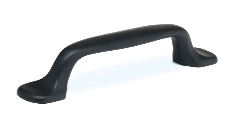 Richelieu Monceau Gatherion 3 3/4-inch (96 mm) Matte Midnight Black, Traditional Curved Cabinet Pull, BP2377596900