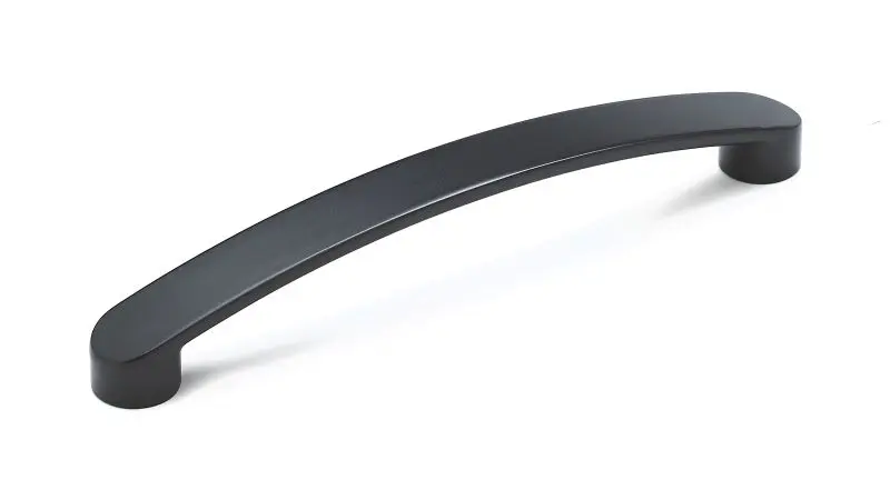 Richelieu Monterey Gatherion 6 5/16-inch (160 mm) Matte Black Modern Arched Cabinet Pull, BP80710160900