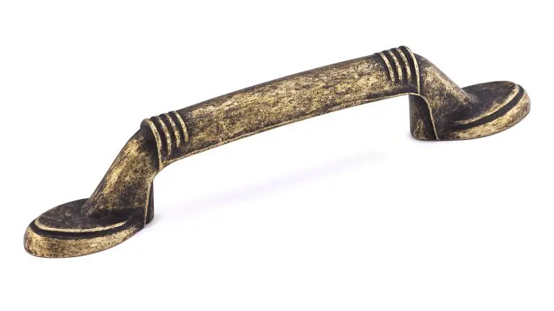 Richelieu Montmartre Gatherion 3-inch (76 mm) Burnished Naval Brass, Traditional Rectangular Cabinet Pull, BP5183BB