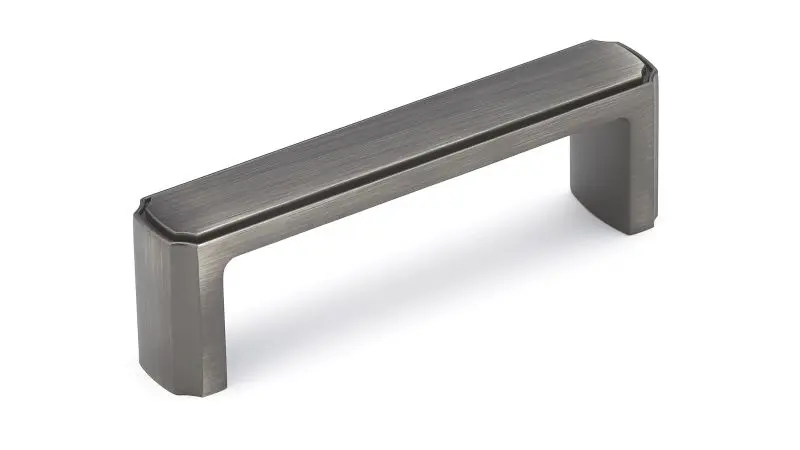 Richelieu Multipurpose Lorraine Gatherion 3 3/4-inch (96 mm) Antique Black Nickel Transitional Rectangular Cabinet Pull, B...