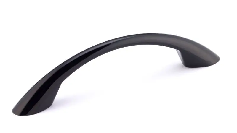 Richelieu Narrow Charleston Gatherion 3 3/4-inch (96 mm) Carbon Black Modern Arched Cabinet Pull, BP6501790
