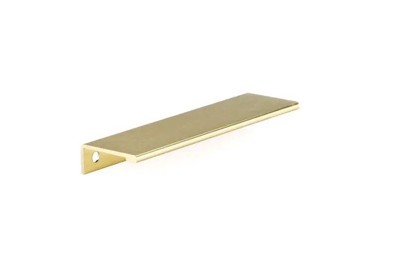 Richelieu Narrow Lincoln Gatherion 5 1/16-inch (128 mm) Satin Gold Modern Cabinet Edge Pull, BP9898128166
