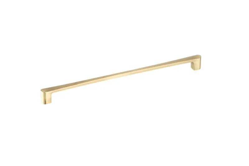 Richelieu Neon Kent Gatherion 12 5/8-inch (320 mm) Satin Brass Modern Rectangular Cabinet Pull, BP7470320160
