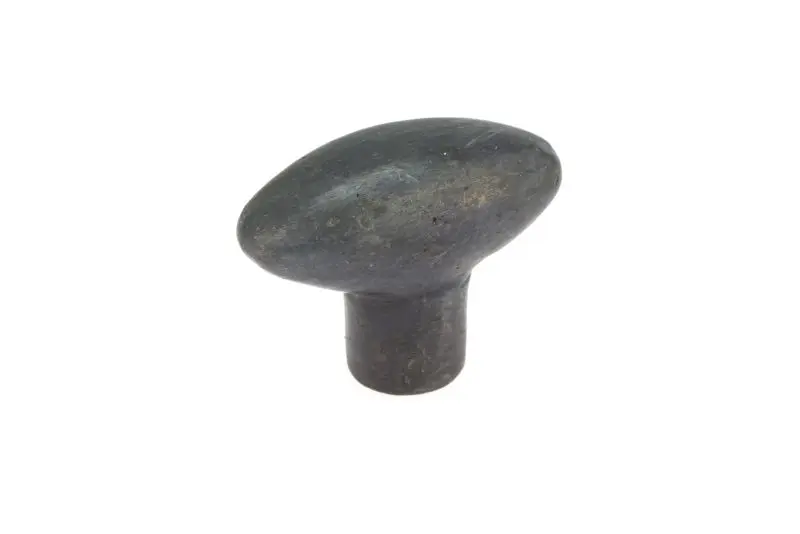 Richelieu Nevola Gatherion 1 3/8-inch (35 mm) x 11/16-inch (17 mm) Dark Bronze, Traditional Oval Cabinet Knob, COKN138C1DKB