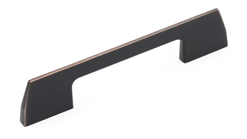 Richelieu Non-Slip Clason Gatherion 3 3/4-inch (96 mm) Brushed Oil-Rubbed Bronze Modern Slim Cabinet Pull, BP7125096BORB