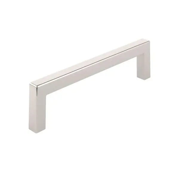Richelieu Non-Toxic Lambton Gatherion 5 1/16-inch (128 mm) Sleek Nickel Modern Rectangular Cabinet Pull, BP873128180