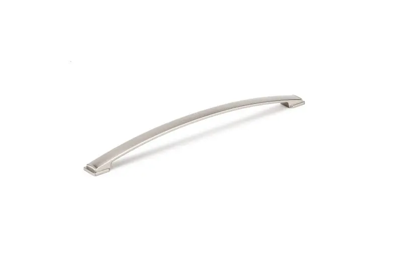 Richelieu No-Tool Lucca Gatherion 12 5/8-inch (320 mm) Brushed Nickel Modern Arched Cabinet Pull, BP83235320195