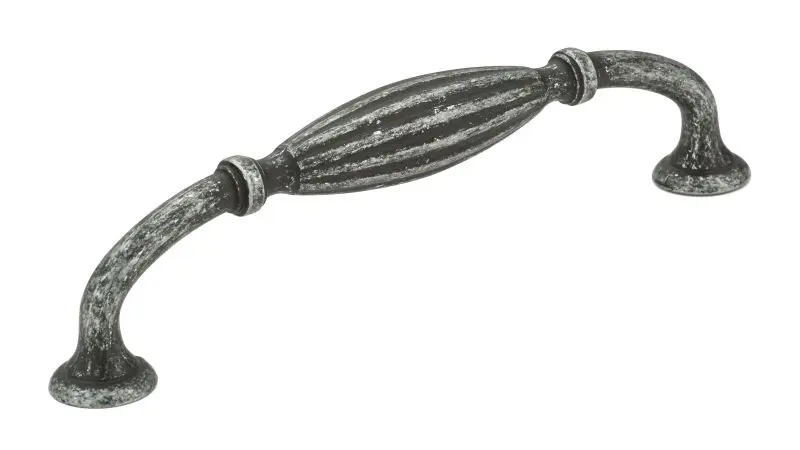 Richelieu No-Tool Madeleine Gatherion 5 1/16-inch (128 mm) Grooved Natural Iron, Traditional Round Cabinet Pull, BP8071812...