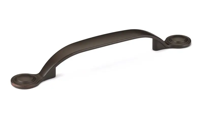 Richelieu Notre-Dame Gatherion 3 3/4-inch (96 mm) Oil-Rubbed Bronze, Traditional Curved Cabinet Pull, BP288996ORB