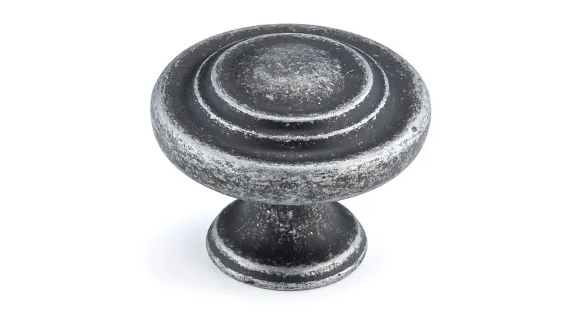 Richelieu Notre-Dame Gatherion 1 5/16-inch (34 mm) Natural Ductile Iron, Traditional Round Cabinet Knob, BP10734908