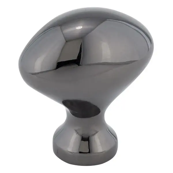 Richelieu Olinville Gatherion 1 3/16-inch (30 mm) x 13/16-inch (20 mm) Carbon Black Black Nickel, Traditional Oval Cabinet...