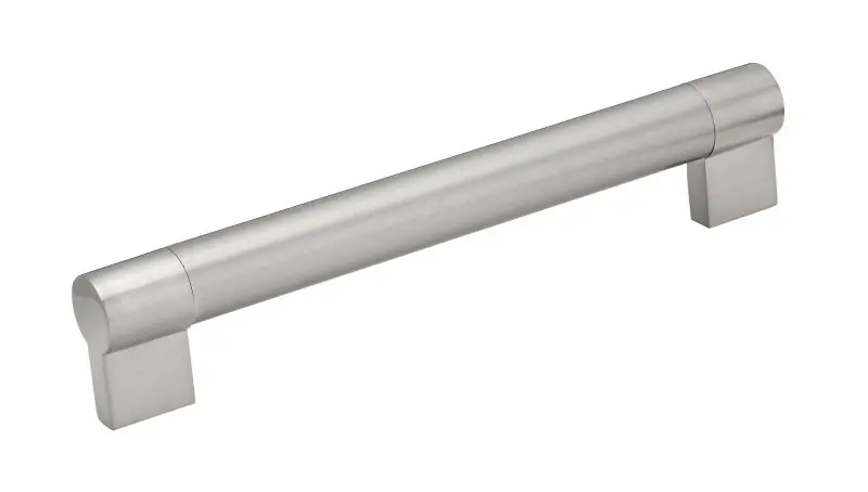 Richelieu Original Moncalieri Gatherion 7 9/16-inch (192 mm) Center-to-Center Brushed Nickel Modern Cabinet Pull, BP500192195