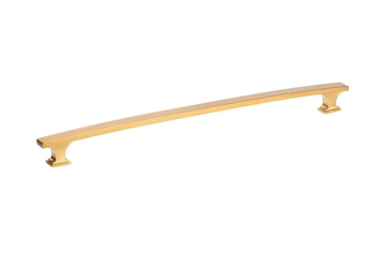 Richelieu Original Rimouski Gatherion 18-inch (457 mm) Aurum Brushed Gold Transitional Arched Rectangular Appliance Pull, ...
