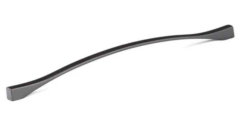 Richelieu Palmi Gatherion 8 13/16-inch (224 mm) Matte Ebony Modern Arched Cabinet Pull, BP8232224900