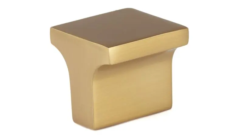 Richelieu Palmi Gatherion 1-inch (25 mm) Aurum Brushed Gold Modern Square Cabinet Knob, BP312525158