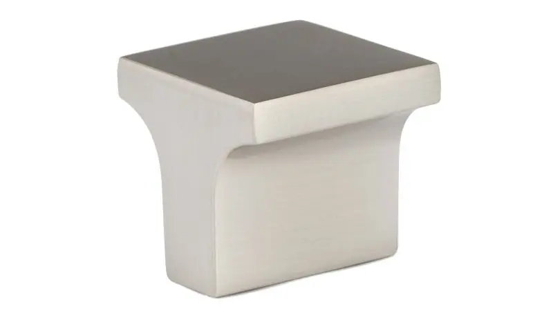 Richelieu Palmi Gatherion 1-inch (25 mm) Brushed Satin Nickel Modern Square Cabinet Knob, BP312525195