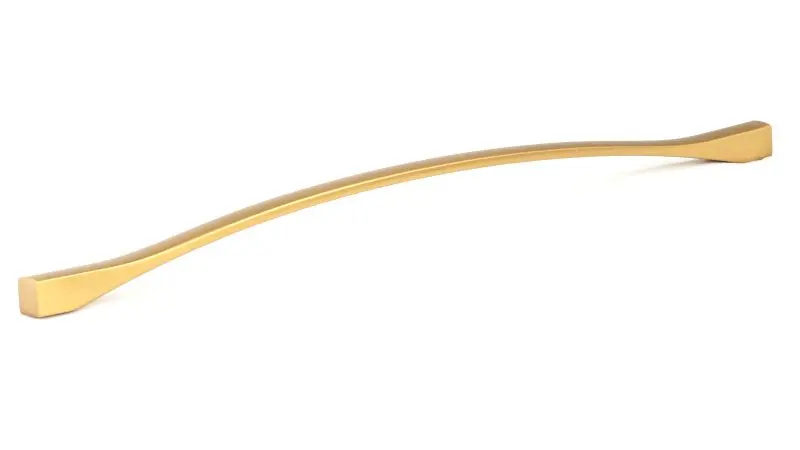 Richelieu Palmi Gatherion 11 3/8-inch (288 mm) Aurum Brushed Gold Modern Arched Cabinet Pull, BP8232288158