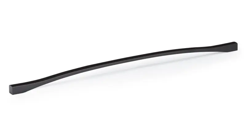 Richelieu Palmi Gatherion 13 7/8-inch (352 mm) Matte Black Modern Arched Cabinet Pull, BP8232352900