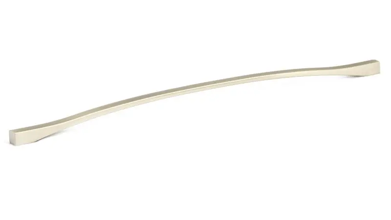 Richelieu Palmi Gatherion 13 7/8-inch (352 mm) Satin Finish Nickel-Plated Modern Arched Cabinet Pull, BP8232352195