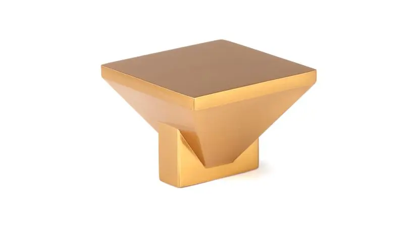 Richelieu Performance 1 9/16-inch (40 mm) Aurum Brushed Gold Modern Square Cabinet Knob, BP404016158