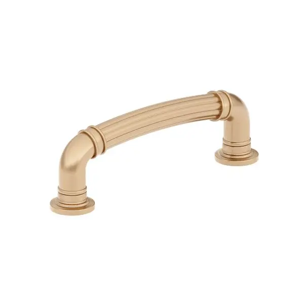 Richelieu Performance Casoria Gatherion 3 3/4-inch (96 mm) Fluted Champagne Bronze, Traditional Round Cabinet Pull, BP8818...